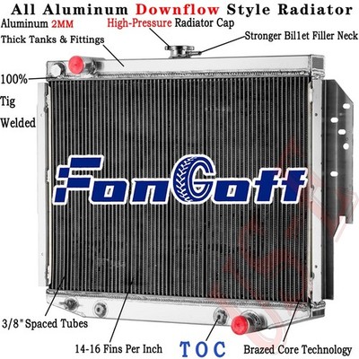 4~Row Radiator FOR 76-89 Chrysler LeBaron/Dodge Aspen/Plymouth Gran Fury 5.9L