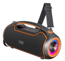 Portable Bluetooth Speakers Wireless, 200W Peak Loud Sound and Black - Orange