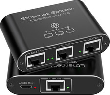 Ethernet Splitter 1 to 3 Gigabit High Speed Network Adapter Compatible with