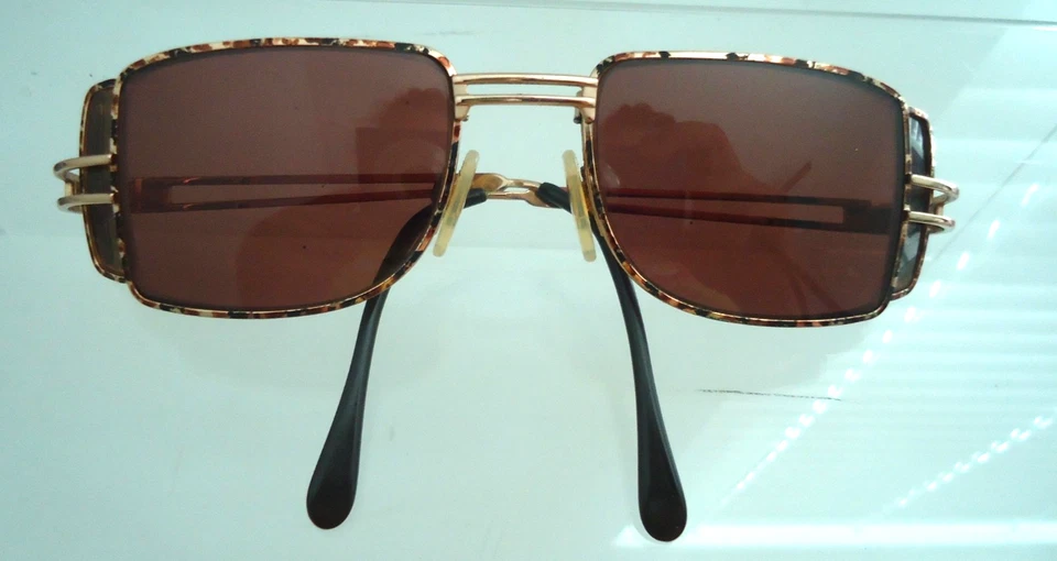 Vintage 1980s Cazal Germay Uniusex Sunglasses-Gold Brown - Image 2 of 4