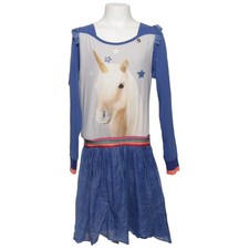 Mim-Pi, Kleid, Größe: 140, Blau/Mehrfarbig, Baumwolle/Elasthan/Polyamid #tRE