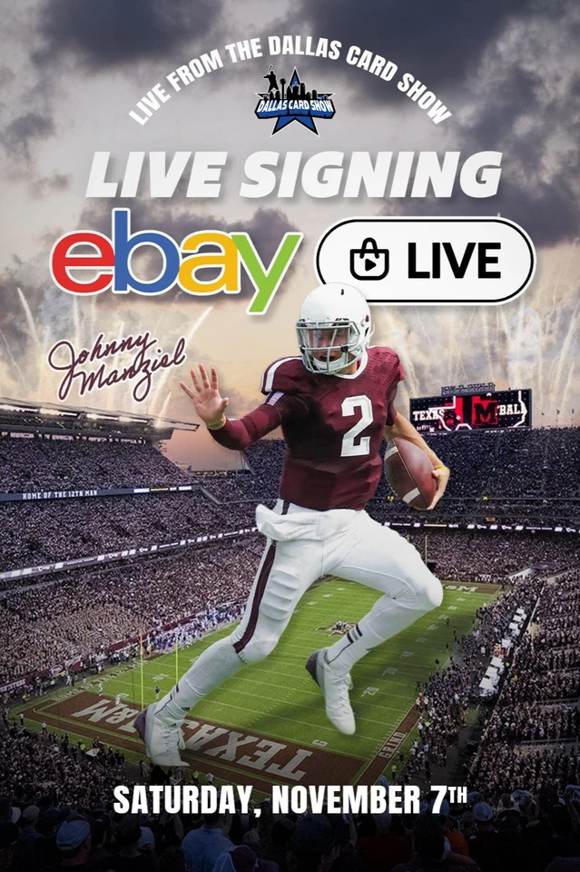 Johnny Manziel LIVE SIGNING AT DALLAS CARD SHOW