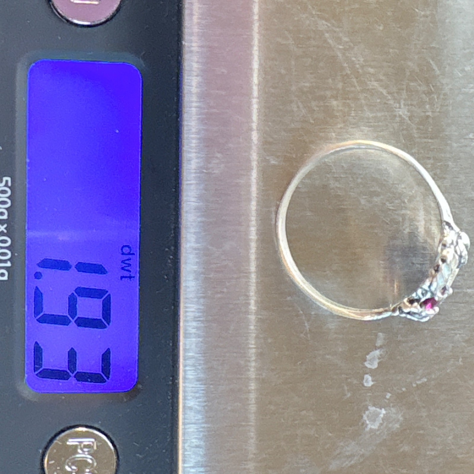 Sterling Silver 925 Ruby Prong Set Leaf Floral De… - image 8