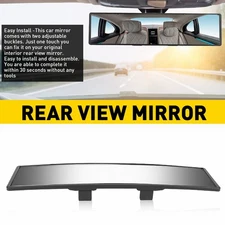 Universal Car View Clear Rear Wide Convex Angle Panoramic Mirror Click On 270MM