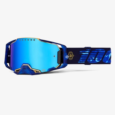 100% MX | MTB Brille - Armega (BRUNI) blaue verspiegelte Gläser