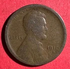 1910S US LINCOLN Cent! "San Francisco" Mint! VG! Lower Mintage!