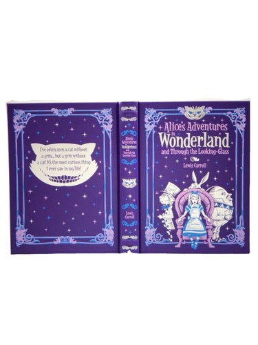 ❤️Alice’s Adventures in Wonderland & Through The Looking Glass Leather Bound NEW - Picture 3 of 3