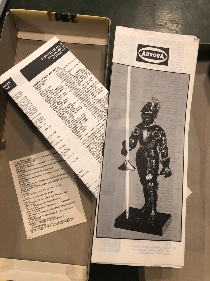 KIT AURORA N°473 THE BLACK KNIGHT OF AURNBERG VINTAGE 1958 CAVALIERE NERO 1:8 - Immagine 4 di 4