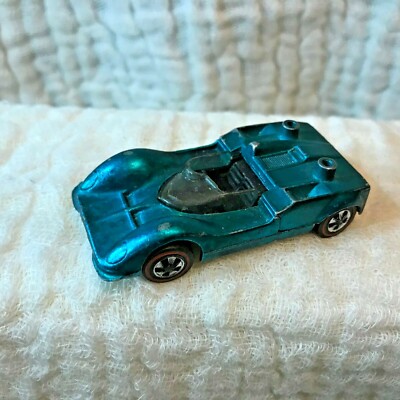 Hotwheels Redline Chaparral 2G Aqua Rare Cap Wheels '68 hot mattel diecast usa !