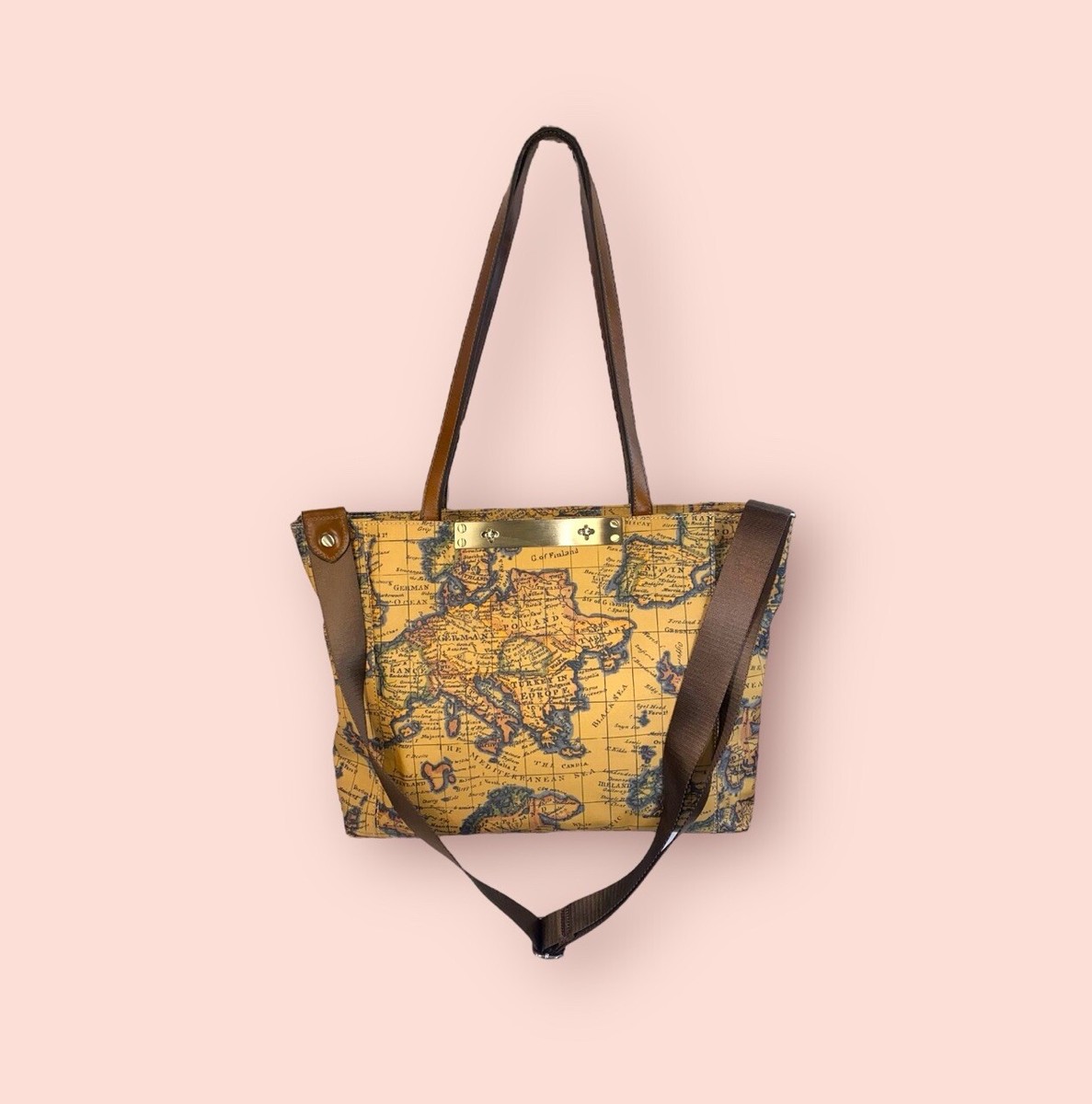 PATRICIA NASH Coated Canvas Silvi Travel Luxury Designer Tote