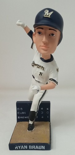 Milwaukee Brewers 2009 Collectors Bobble Head Outfielder #8 Ryan Braun 7" Figure - Picture 7 of 11