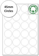 45mm circles Biodegradable round Labels - Eco Friendly Compostable Stickers
