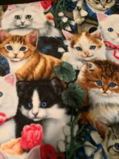 Cats on Cats Anti-Pill Premium Fleece Fabric