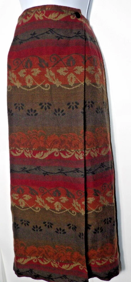 Maxi Falda Dressbarn Mujer 12 Tapiz Alfombra Envolvente Falda Artística Boho De Colección Floral Foto 3 de 4