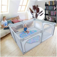 yobest baby playpen playpens for babies extra large infant playard with gates