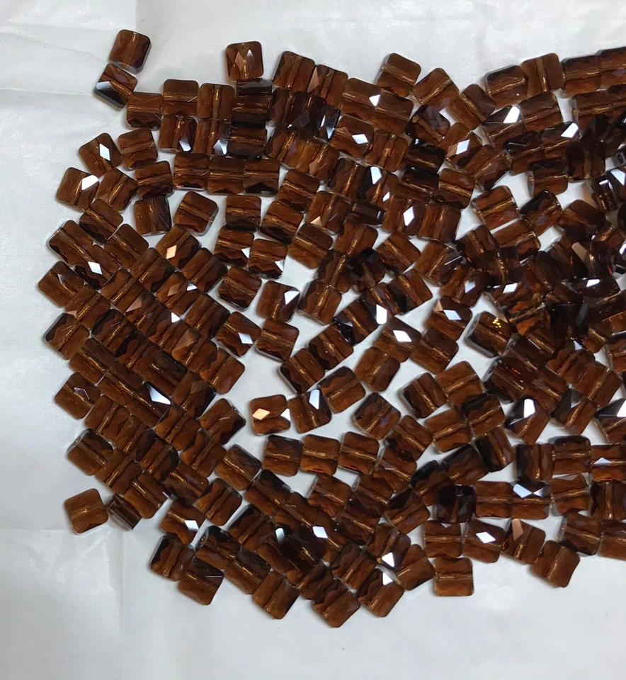 Swarovski® Crystal Mini Square Beads #5053 6mm - SMOKED TOPAZ - 288 Pieces - Image 4 of 4