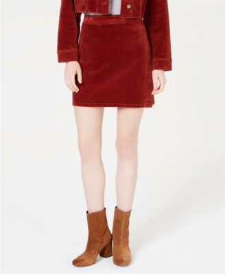 TDC Femme Rebel T.d.c. Topson Corduroy Wrap Skirt Brick Ribbed S