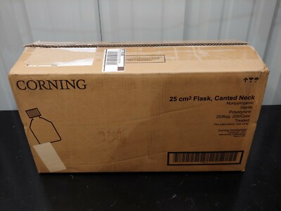 Corning 430639 25cm2 Flask Canted Neck Nonpyrogenic Sterile Polystyrene 100/Case