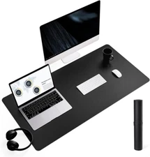 Non-Slip Leather Desk Pad L Size, Waterproof Laptop Computer Desk Keyboard Mat, 