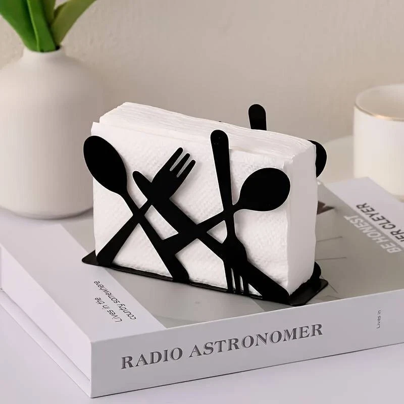 PORTA TOVAGLIOLI SALVIETTE DA TAVOLA IN METALLO VERNICIATO PORTATOVAGLIOLI - Immagine 4 di 4