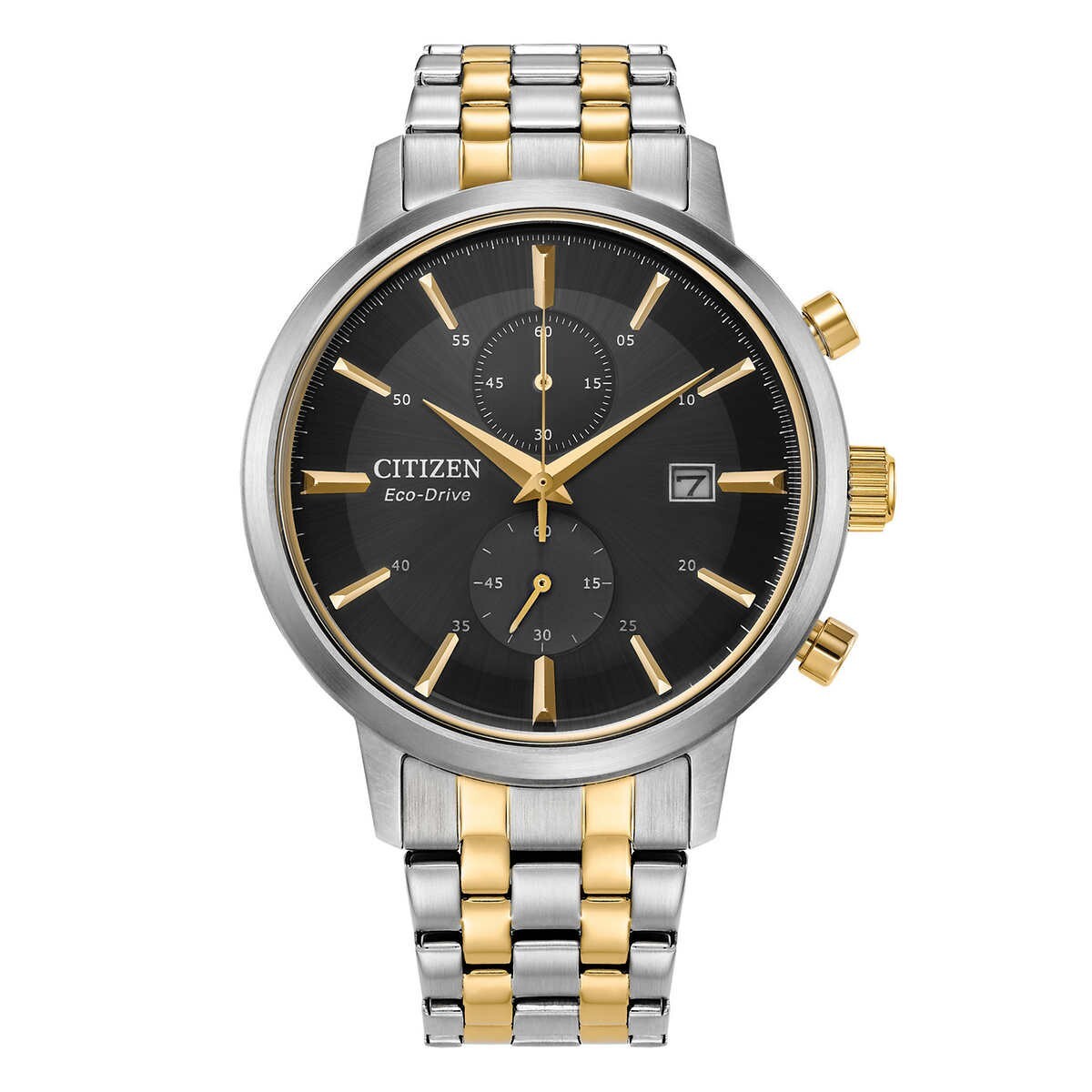 Citizen Watch Men'sTwo-tone stainless steel Eco-Drive Black CA7064