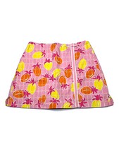 Lilly Pulitzer Girls Pink Orange Pineapple Fruit Print Skort Shorts Sz 10 VTG