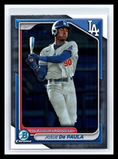 🔥 JOSUE DE PAULA 2024 BOWMAN CHROME PROSPECTS RC # 12