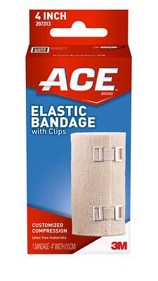 Beige 4 Inch Elastic Bandage Dressings Pack of 2 for Muscle Joint Support
