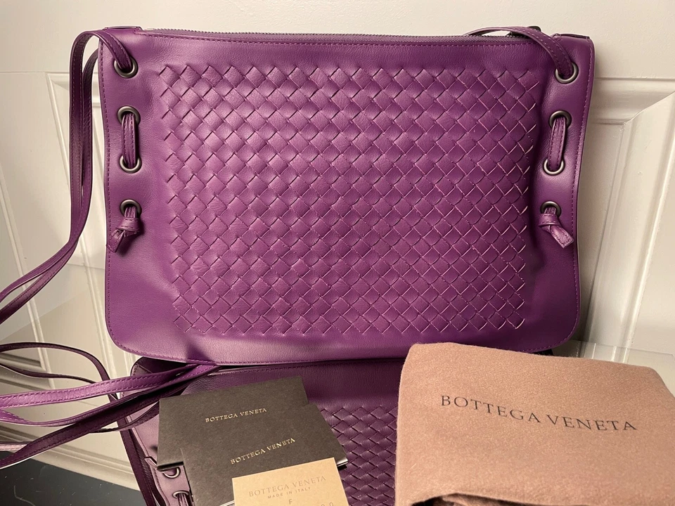 Bottega Veneta Women's Shoulder Bag 623963, Purple Intrecciato Nappa Leather