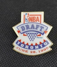 NBA DRAFT Toronto June 28, 1995 Pin Imprinted Products Basketball OOP RARE