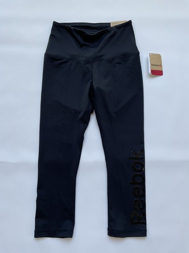 $60 Reebok Women’s High Rise Capri Training Running Black Size XS - Bild 1 von 6