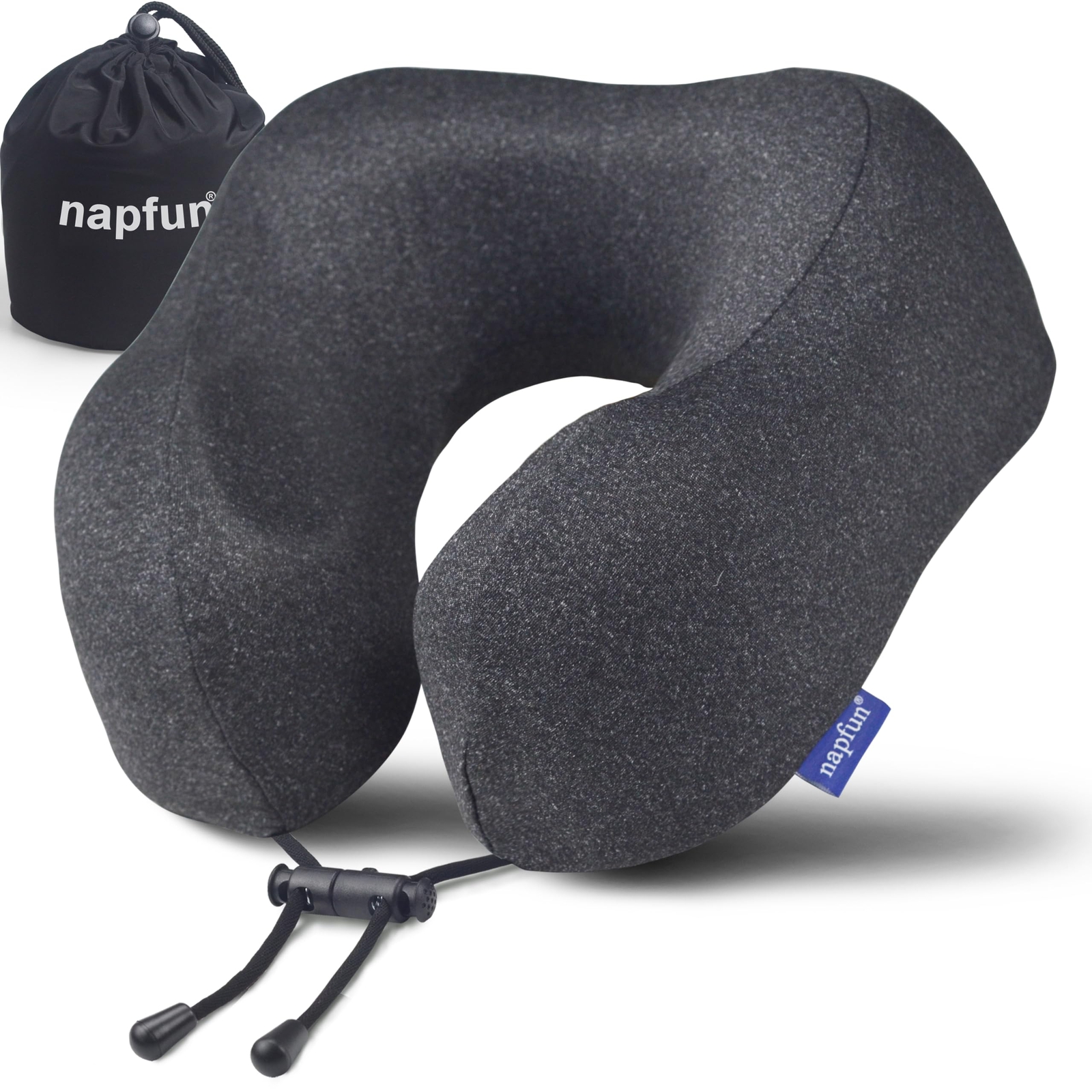 Upgraded 100% Memory Foam Travel Pillow for Airplane Comfort-image