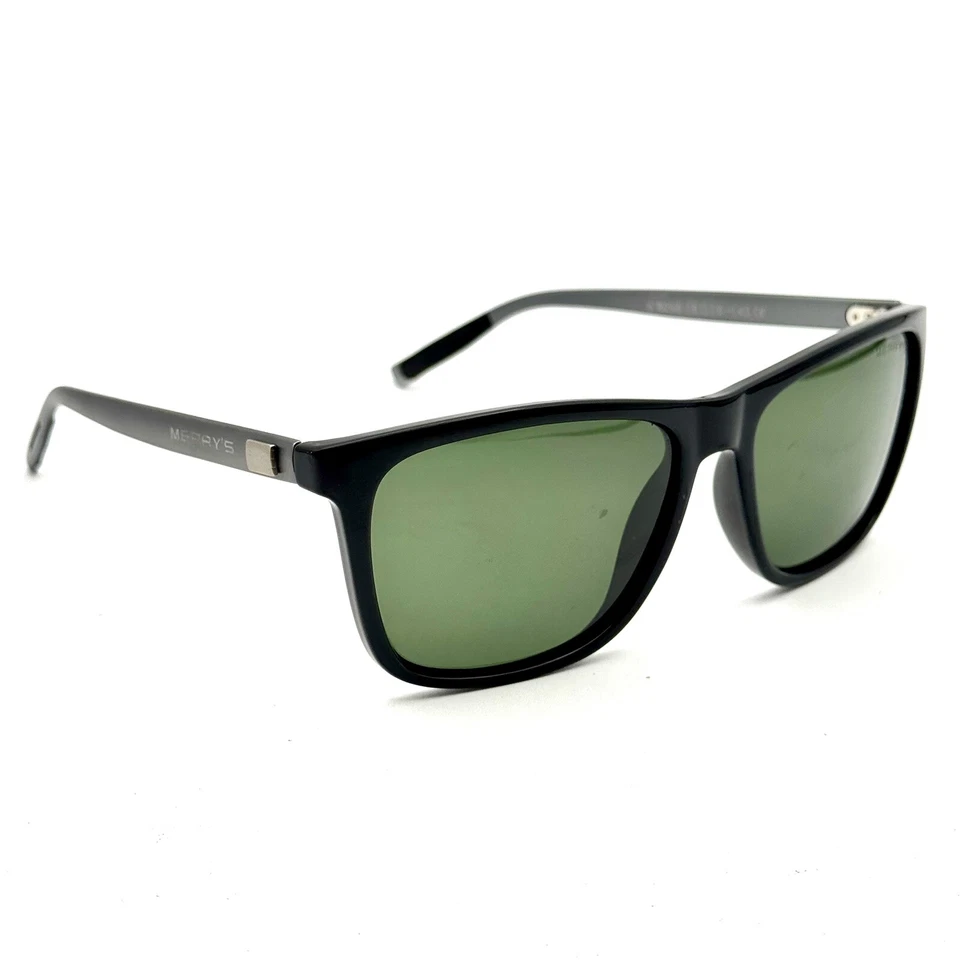 Gafas de sol cuadradas Merry's Designer marco negro lentes verdes de moda    Foto 2 de 4