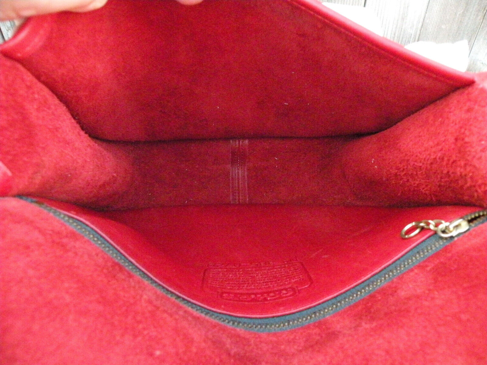 Vintage Coach Classic Shoulder Bag Smooth Red Lea… - image 10
