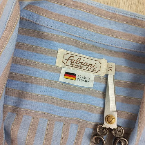 Vintage Fabiani Men's Short Sleeve Shirt Size XL Collared Button Up Polycotton - Picture 5 of 7