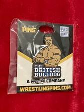 THE BRITISH BULLDOG Davey Boy Smith - Pro Wrestling Tees Metal Pin Badge WWE