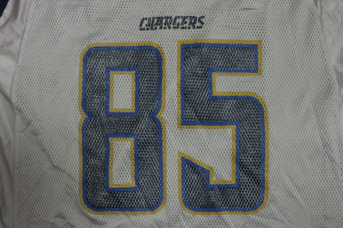 Vintage Antonio Gates San Diego Chargers Jersey Mens Large White Reebok HOF - Picture 7 of 16