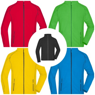 James Nicholson Men's Structure Fleece Jacket JN597 Herren Fleecejacke Outdoor 
