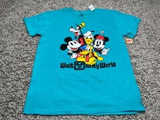 NEW Walt Disney World Shirt Adult XL Green Mickey Minnie Mouse Donald Duck Teal