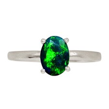 Faceted Treated Chalama Black Opal 925 Silver Ring Jewelry s.8 ALLR-29669