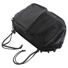 Universal Motorcycle Rider Backrest Organizer Bag Fit Rear Storage Pocket Black