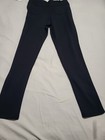 Ally B Girls Ponte Pants Full Length Front Button All Black Large — photo 4