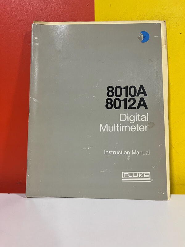 Fluke 491944 8010A 8012A Digital Multimeter User Guide Instructions