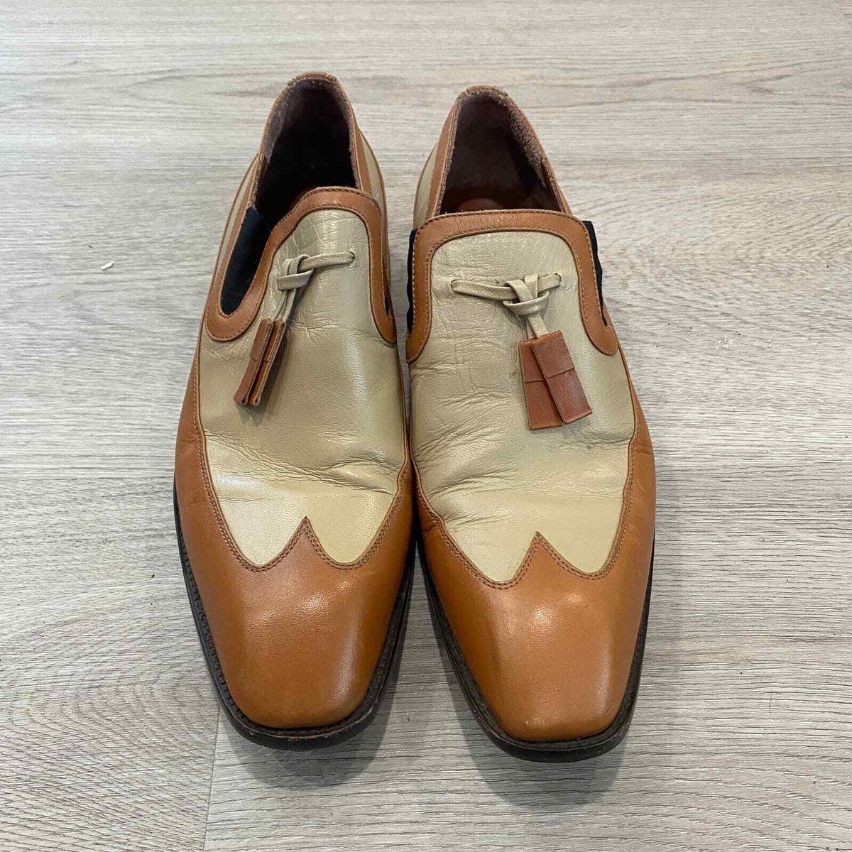 Esquivel Tassled Leather Loafers Dress Shoes Men display picture 1