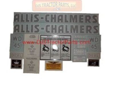 Allis Chalmers WD45 DIESEL 1954-1957, VINYL CUT DECAL SET - DJS140
