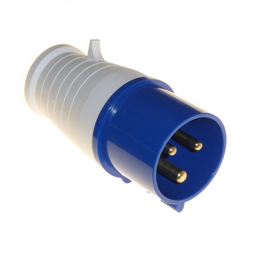 32 Amp Single Phase IP44 230V Blue CEE IEC Commando Plug or Socket 32A 2P+E - Picture 2 of 5