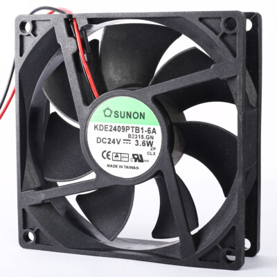 2pcs SUNON KDE2409PTB1-6A 92*92*25MM 24V 3.6W case server inverter fan