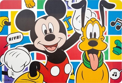 Disney Mickey & Pluto Tischunterlage Tischset Platzdeckchen Malunterlage 43x28cm