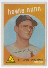 1959 Topps Howie Nunn = RC St. Louis Cardinals #549