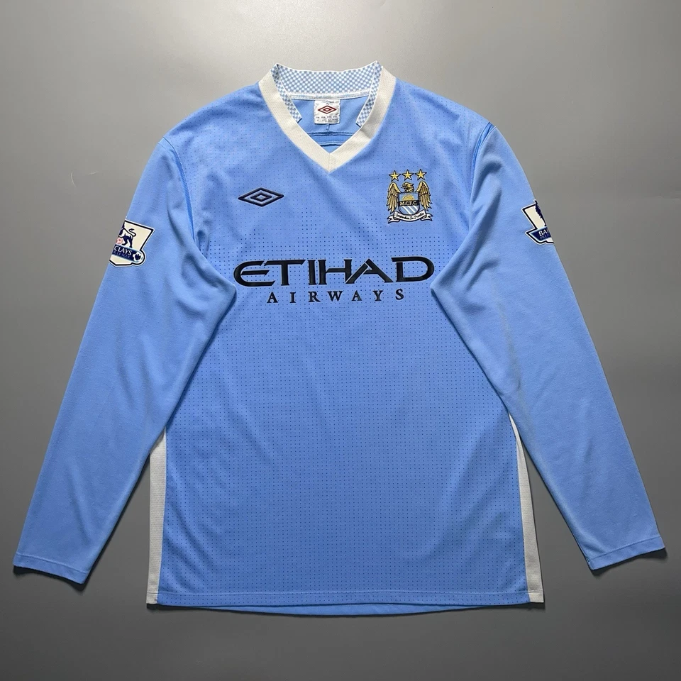 CAMISETA DE FÚTBOL LOCAL MANCHESTER CITY UMBRO 2011/2012 #21 SILVA TALLA “42” Foto 2 de 4